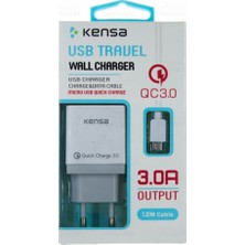 Kensa Micro USB 3.0 Hızlı Şarj Cihazı