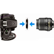 Tianya - Canon 18-55mm Lens Için 58MM Macro Makro Ters Lens Objektif Bağlantı Adaptörü