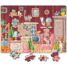 King Of Puzzle Güzel Evimiz Ahşap Puzzle 54 Parça (Lıv-09)