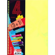 Mikro A4 Ayraçlı Defter 120 Yp. 3+1 Spr. Pp. Sarı