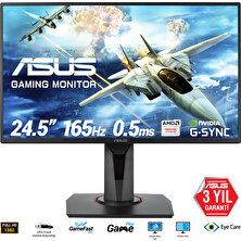 Asus VG258QR 24.5" 165Hz 0.5ms (HDMI + Display + DVI-D) FreeSync/GSync Full HD TN Oyuncu Monitör