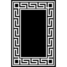 Resmiro Kaymaz Taban Yıkanabilir Vektörel Geometrik Desenli Dijital Baskılı Halı