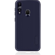 Case 4U Samsung Galaxy A60 Kılıf Ultra Korumalı Lux Line Silikon Arka Kapak Lacivert