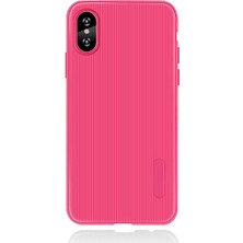 Case 4U Apple iPhone XS Max Kılıf Ultra Korumalı Lux Line Silikon Arka Kapak Koyu Pembe