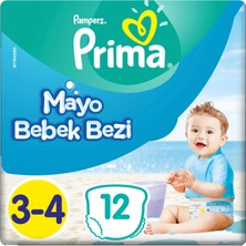 Prima Mayo Bebek Bezi 3 Beden 12 Adet Midi Tekli Paket