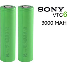 İNFOSTAR Sony Vtc6 18650 3.7V 3000 Mah Li-Ion 2'li Şarjlı Pil