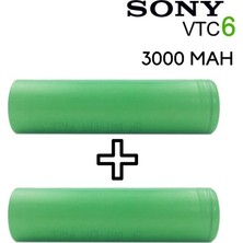İnfostar Sony Vtc6 18650 3.7V 3000 Mah Li-Ion 2'li Şarjlı Pil