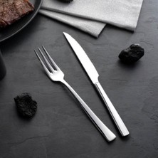 Nehir Deniz Sade 12 Parça Steak Et Çatal Bıçak Takımı