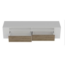 Decorotika Sosruko Tv Ünitesi Beyaz Ceviz
