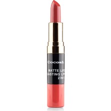 Smile Matte Lipstick & Lipgloss Ruj 2in1 01 Red, Mat-Islak Deneyim Bir Arada, Yoğun Pigmentasyon