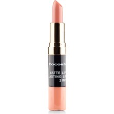 Cocosh She Matte Lipstick Lasting Lipgloss 2 in 1 Smile   Ruj  05 - Nude