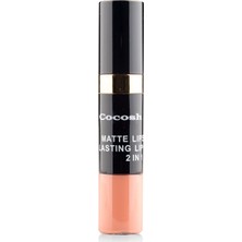 Cocosh She Matte Lipstick Lasting Lipgloss 2 in 1 Smile   Ruj  05 - Nude