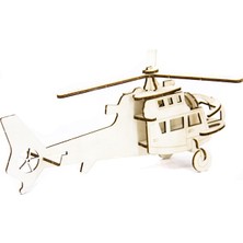 Miko D3D Model Helicopter 3 Boyutlu Ahşap Puzzle Model