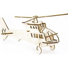 Miko D3D Model Helicopter 3 Boyutlu Ahşap Puzzle Model