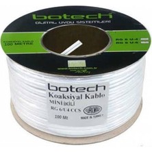 Botech Rg6/u 4K Çanak Anten Uydu Kablosu 100 Mt.