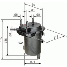 Bosch Yakıt Filtresi Clio Kango Thalıa I 1.5Dcı