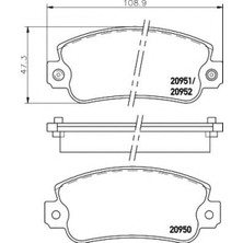 Bosch Fren Balatası Ön 108Mm Uno Panda Regatta