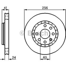 Bosch Fren Diski Ön 6D 256Mm Astra F Vectra A B 00