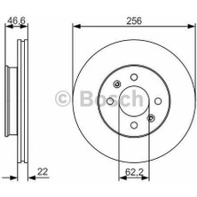 Bosch Fren Diski Ön [4D 256Mm] Accent Era 05 Getz 02 I20 I30 08