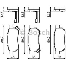 Bosch Fren Balatası Arka 89Mm Civic VI 1.4 I 95