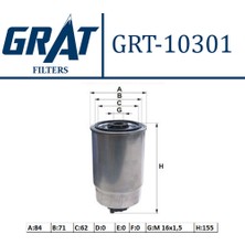 Grat Mazot Filtresi Fiat Doblo 1.9Jtd Freemont 2.0Jtd 2011 Ducato 2.0Jtd 2.8Jtd Peugeot Boxer Citroen Jumper 2.0Hdı 2.8Hdı Grt 10301