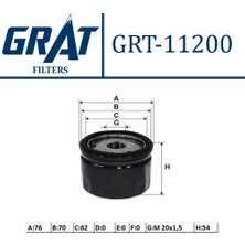 Grat Yağ Filtresi Kucuk Renault Clio I II III Kangoo Express Megane I II Laguna II Modus Scenıc Laguna I R19 1.6 8V R0 1.4 Krb Tum Mod. 1.2 16V Harıc Dacia Duster 1.6 16V Logan 1.4 Grt 11200