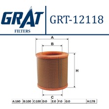 Grat Hava Filtresi Kısa Peugeot BoxerCitroen Jumper 2.5D 94 02 Grt 12118