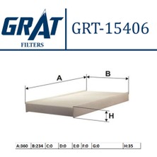 Grat Kabin Filtresi MercedesSprinter II 08 Vw Crafter 06 Grt 15406