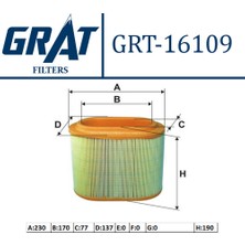 Grat Hava Filtresi Hyundai Starex 9808 Grt 16109
