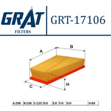 Grat Hava Filtresi Ford Mondeo 1.6 1.8 2.0 07 Grt 17106