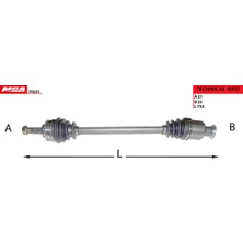 Mga Aks Sağ Absli 44D Renault Scenıc Megane I 1.6 16V K4M 99 Mekanik Absli Mga 70231