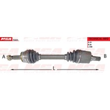 Mga Aks Komple Sağ Absli Hyundai Accent Era 0711 " 1.5 Crdı Dızel " Mga 70433