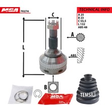 Mga Aks Kafası Absli Peugeot 306 1.4 1.1 Mga 70274