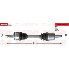 Mga Aks Komple Sol Absli Mitsubishi L200 0611 "2.5 Dıd 4Wd Mt At" Mga 70509