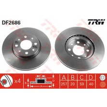 Trw Fiat Albea Ön Fren Disk Takım Opar 51749124