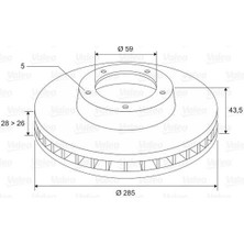 Valeo Fren Diski Ön X1 Cıtroën Jumpy Fl 12004122006 C