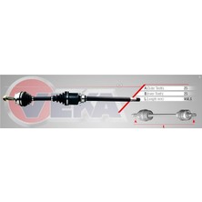 Veka Komple Aks Sağ Ön Fiat Doblo 152 263 1.6 Mjt A Tm T Uzunluk 966 5Mm 2010