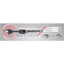 Veka Komple Aks Sağ Ön Fiat Linea 323 1.6 Mjt Euro 4 İç Aks Kafası Takılı Uzunluk 947Mm 2007