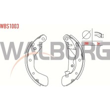 Walburg Fren Pabuç Balata Arka Chevrolet Kalos T200 1.2 Yapıstırma Levyeli 200X36 Mm 2003 2008