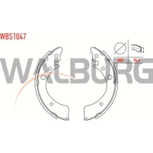 Walburg Fren Pabuç Balata Arka Honda Civic VI 1.4İ Yapıstırma 200X35 6 Mm 1995 2001