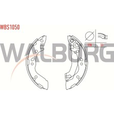 Walburg Fren Pabuç Balata Arka Hyundai Accent I X 3 1.5İ Yapıstırma Levyeli 178X31 Mm 1994 2000