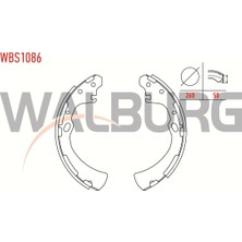 Walburg Fren Pabuç Balata Arka Nissan Pick Up D22 2.5 D 4X2 Yapıstırma 260X50 Mm 1998