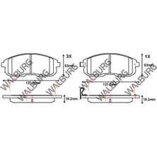 Walburg Fren Balata İkazlı Ön Suzuki Sx4 Gy 1.5 Vvt I 17.00 Mm 2006 2013