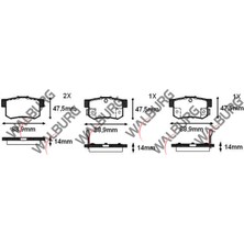 Walburg Fren Balata İkazlı Arka Honda Civic VII 1.4İ 14.00Mm 2000 2006
