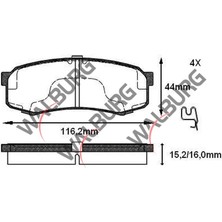 Walburg Fren Balata İkazlı Arka Toyota Land Cruıser 90 _J9_ 3.0 D 15.20 16.00Mm 1996 2002