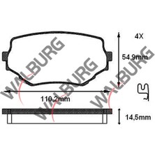 Walburg Fren Balata İkazlı Ön Suzuki Vitara Et Ta 1.6İ 16V 14.50Mm 1988 1999