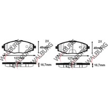 Walburg Fren Balata Ön Daewoo Matız Klya 0.8İ 16.70Mm 1998 2005