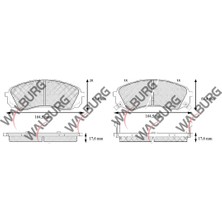 Walburg Fren Balata İkazlı Ön Hyundai H1 Starex 2.5 Crdı 170 Hp Vgt 17.60Mm 2008