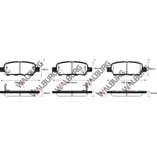 Walburg Fren Balata İkazlı Arka Suzuki Grand Vitara II Jt 1.6 Vvt I 14.00Mm 2005