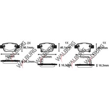 Walburg Fren Balata İkazlı Arka Toyota Avensis T25 1.6 Vvt I 16.30Mm 2003 2008